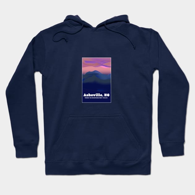 Asheville, NC Travel Art Hoodie by Bri Flynn Design